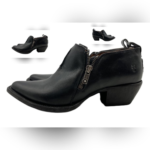 Frye Womens Sacha 78001 Black Side Zipper Pointed Toe Ankle Booties Size US 6 B - Picture 10 of 10